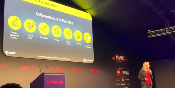 MWC 19  - Donna on stage at GSMA conference-1